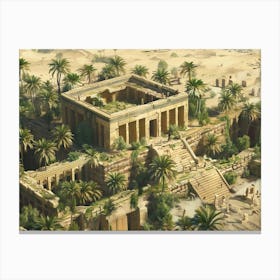 Egyptian Temple 2 Canvas Print