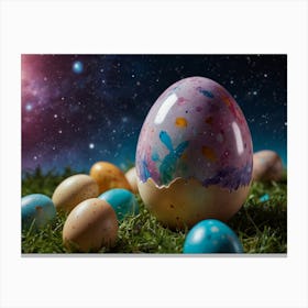 Easter Eggs in the cosmos Canvas Print