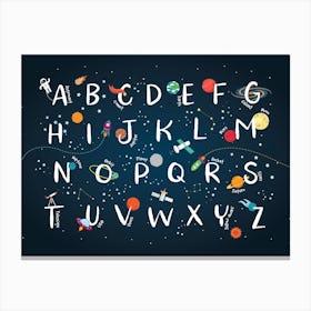 Space Alphabet Canvas Print