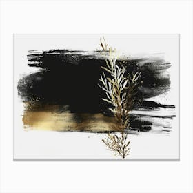 Black And Gold Painting 8 Canvas Print