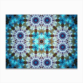 Blue Star Abstract Pattern 4 Canvas Print
