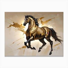 Golden Horse 3 Canvas Print