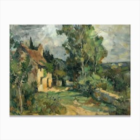 Tranquility S Edge Painting Inspired By Paul Cezanne Canvas Print