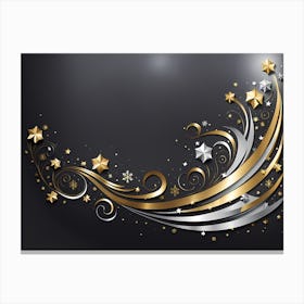 Christmas Background magic wand Vector art 4 Canvas Print