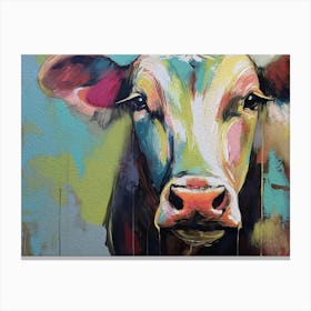 Colorful Cow Canvas Print