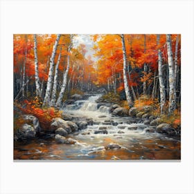 Autumn Stream Canvas Print