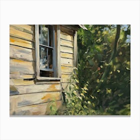 Corner Of The Old Wooden House - expressionism 1 Canvas Print