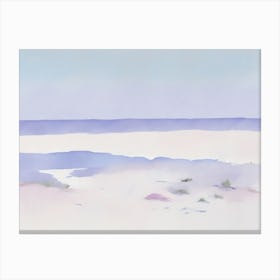 Watercolor Of A Beach Canvas Print