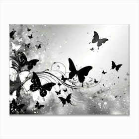 Black And White Butterflies 22 Canvas Print