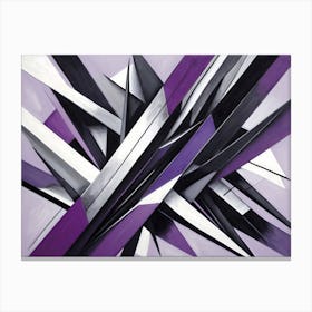 Purple And Black Abstract Painting 4 Canvas Print