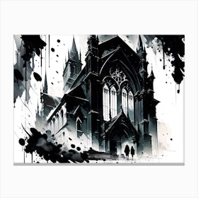 Black Church Canvas Print