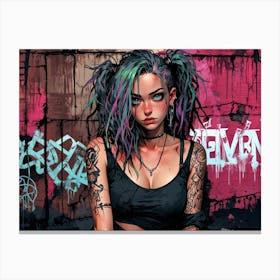 Graffiti Girl Canvas Print