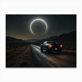 Eclipse In The Desert Canvas Print