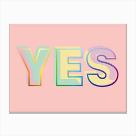 Pastel Yes Canvas Print