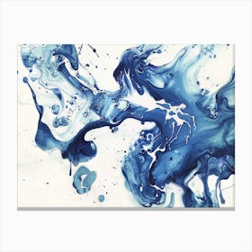 Blue Abstract Painting 6 Canvas Print