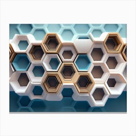 Abstract Hexagons 6 Canvas Print