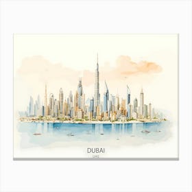 Dubai Uae Modern Cityscape Canvas Print