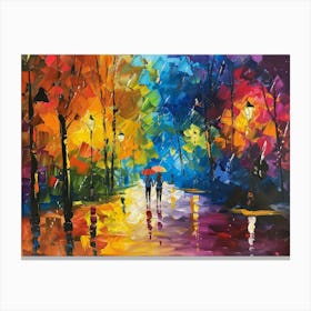 Couple In The Park Canvas Print