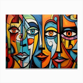 Abstract Of Faces Canvas Print