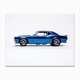 Toy Car 67 Camaro Blue Canvas Print