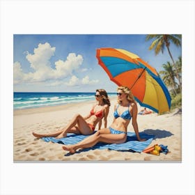 Chilling at the Beach Canvas Print