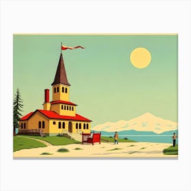 Church In The Mountains Canvas Print