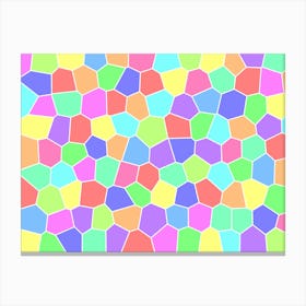 Colorful Pastel Stained Glass Canvas Print