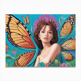 Butterfly Girl Emerging Canvas Print