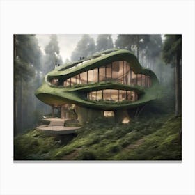 Futuristic House In The Forest 1 Canvas Print