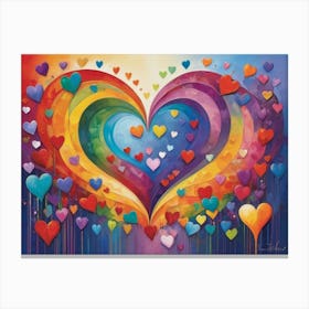 Rainbow Heart 8 Canvas Print