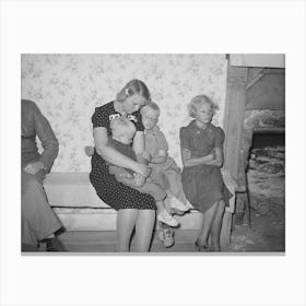 Tired Spectators At The Square Dance, Pie Town, New Mexico By Russell Lee Canvas Print