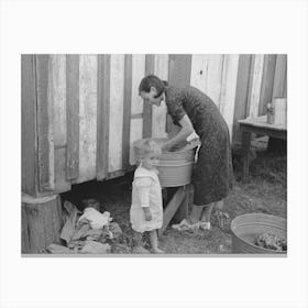Untitled Photo, Possibly Related To Farmer S Wife Washing Clothes, Near Morganza, Louisiana By Russell Lee 1 Canvas Print