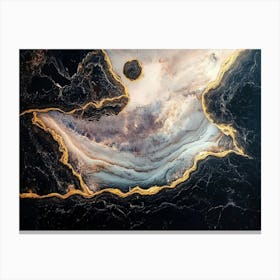 Black And Gold Abstract Canvas Print