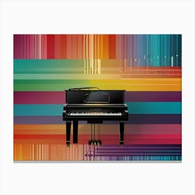 Piano On A Colorful Background Canvas Print