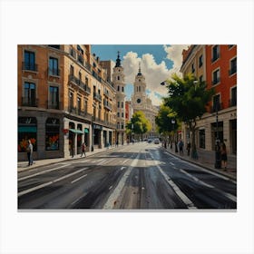 Street In Madrid Canvas Print