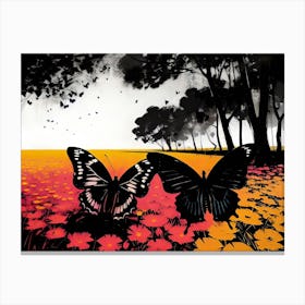 Butterflies In The Meadow 7 Canvas Print