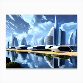 Futuristic Cityscape 8 Canvas Print