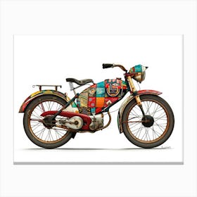 Vintage Colorful Scooter 29 Canvas Print