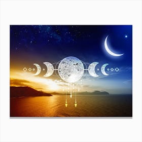 Moon Phases - Mystic Moon poster #7 Canvas Print