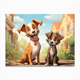 Happy Dogs Canvas Print