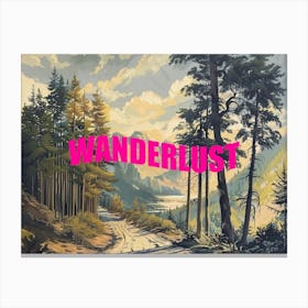  Pink Wanderlust Poster Vintage Woods 7 Canvas Print