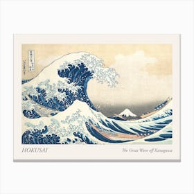 The Great Wave Off Kanagawa Poster Canvas Print