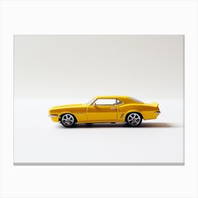 Toy Car 67 Camaro Yellow Canvas Print