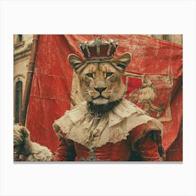 Absurd Bestiary: From Minimalism to Political Satire.Lioness Canvas Print