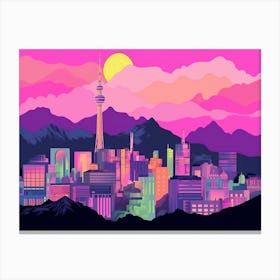 Almaty Skyline Canvas Print