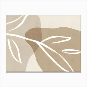 Bohemian Abstract Leaf Painting Canvas Print