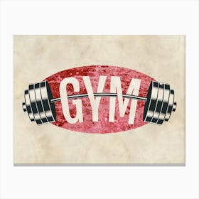 Vintage emblem for Gym. Retro gym logo. Canvas Print