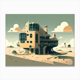 House In The Desert Canvas Print