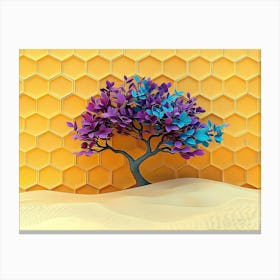 Tree In The Desert Canvas Print