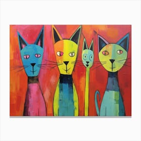 Three Cats 10 Canvas Print